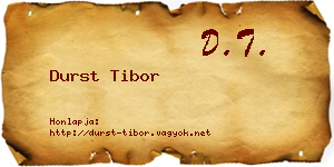 Durst Tibor névjegykártya